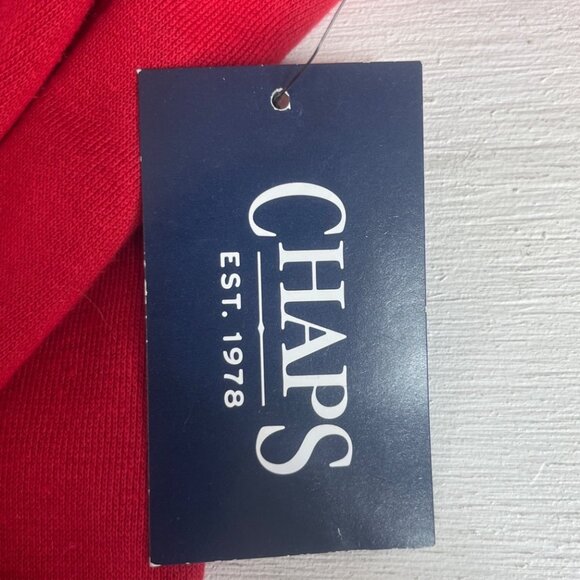 Chaps Everyday Fleece Pullover Mens Medium Red New 1/4 Zip - Picture 11 of 11